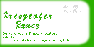 krisztofer rancz business card